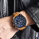 BENYAR Brand Men Watches Luxury Brown Leather Strap Waterproof Quartz Watch Chronograph Men Relogio Masculino 5140