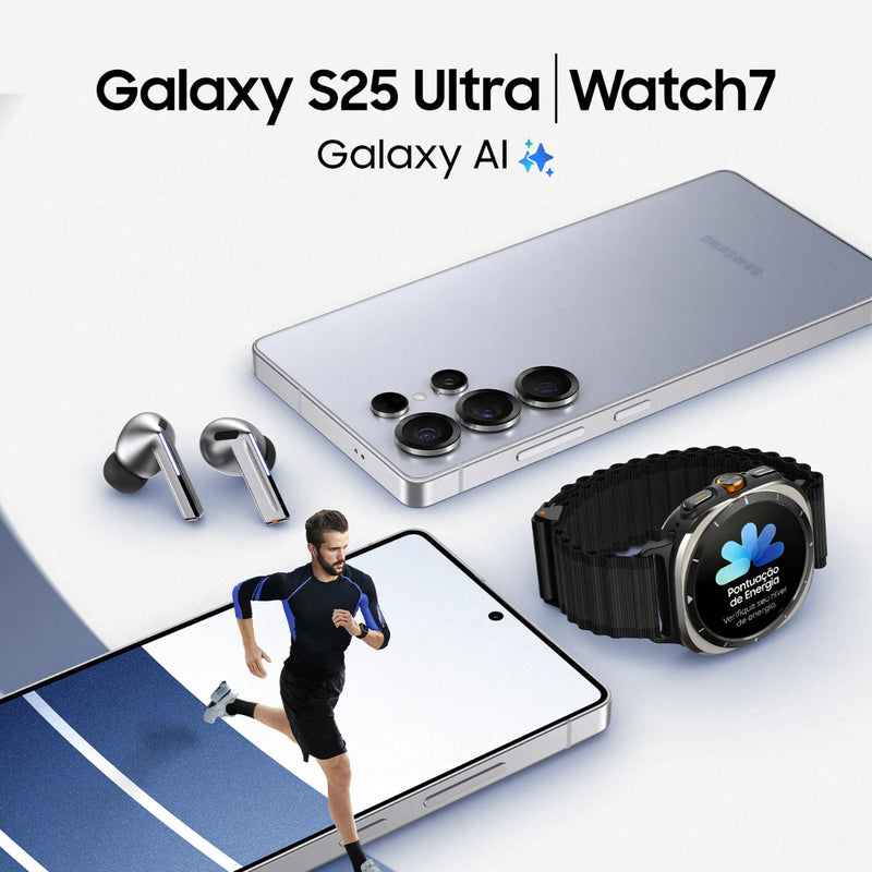 Samsung Galaxy S25 Ultra 5G - 256GB de Armazenamento, 12GB de RAM, Câmera Quádrupla - Prata Titânio