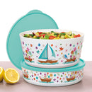 Tigela Tupperware Ilúmina Mar De Flores Branco 4,3L